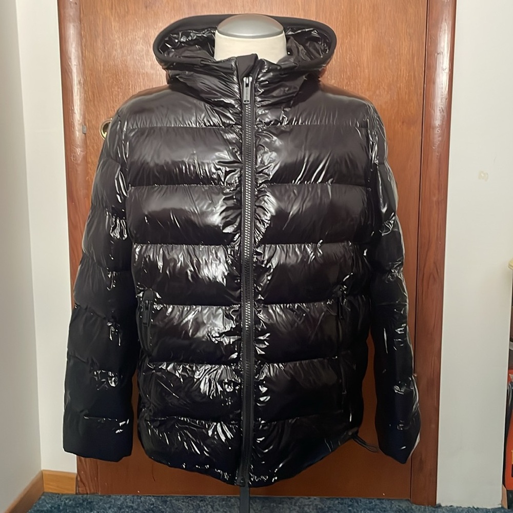 🖤MICHAEL KORS Men’s Black Hooded PufferJacket XL